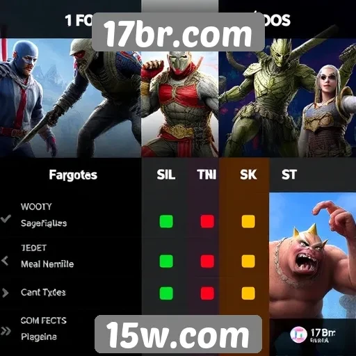 Comparação entre jogos populares da plataforma 17br.com